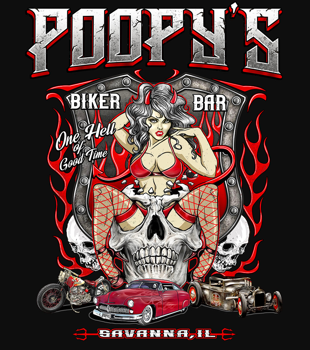 T-SHIRT-HELLA GOOD TIME-DEVIL GIRL-SALOON