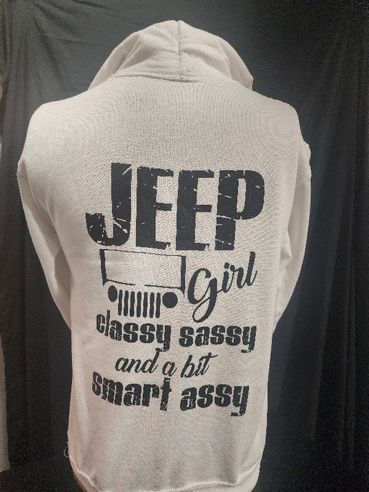 HOODIE-JEEP GIRL-WHITE