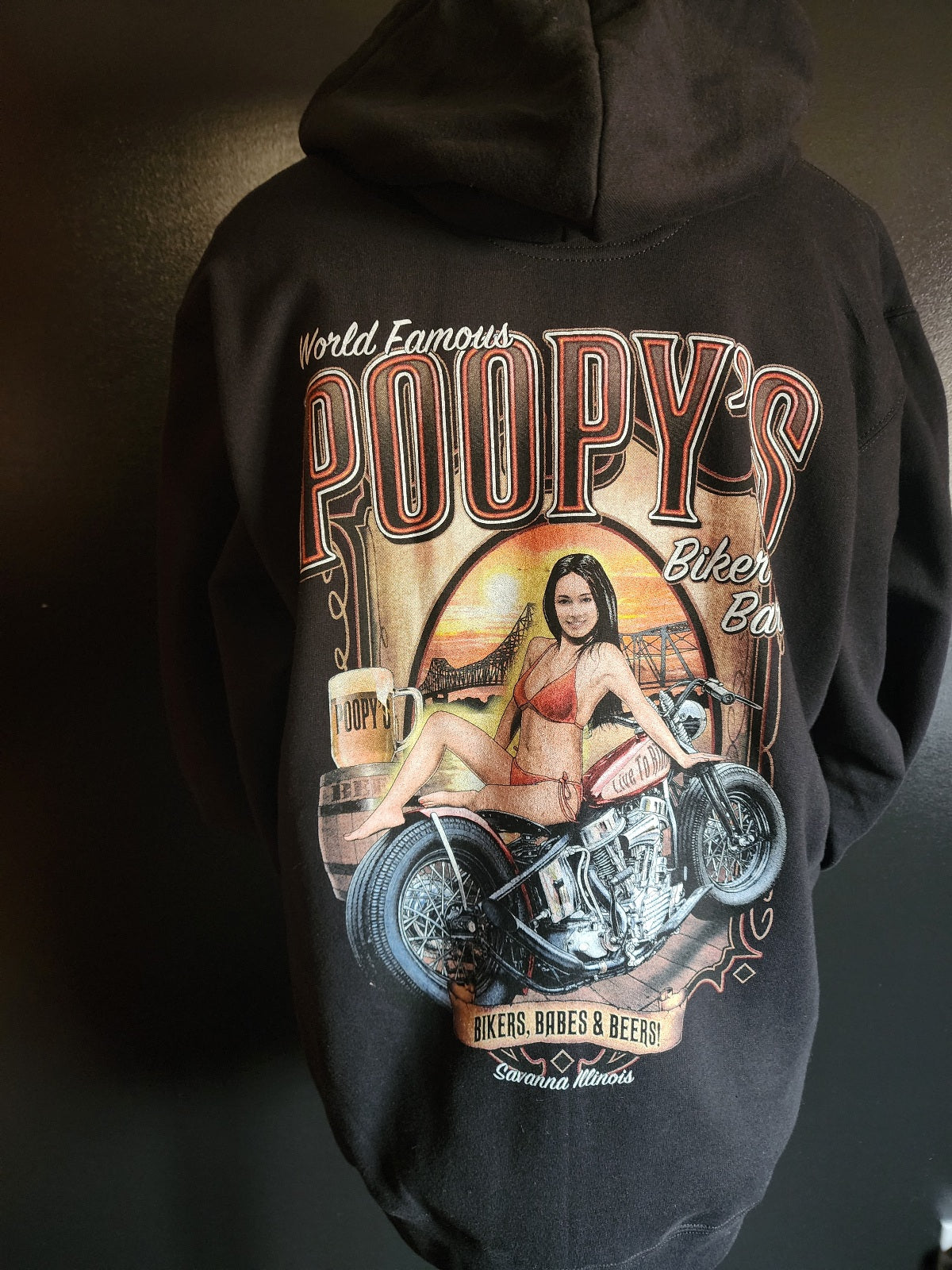 HOODIE-BRIDGE BIKER BABES-ZIP-UP