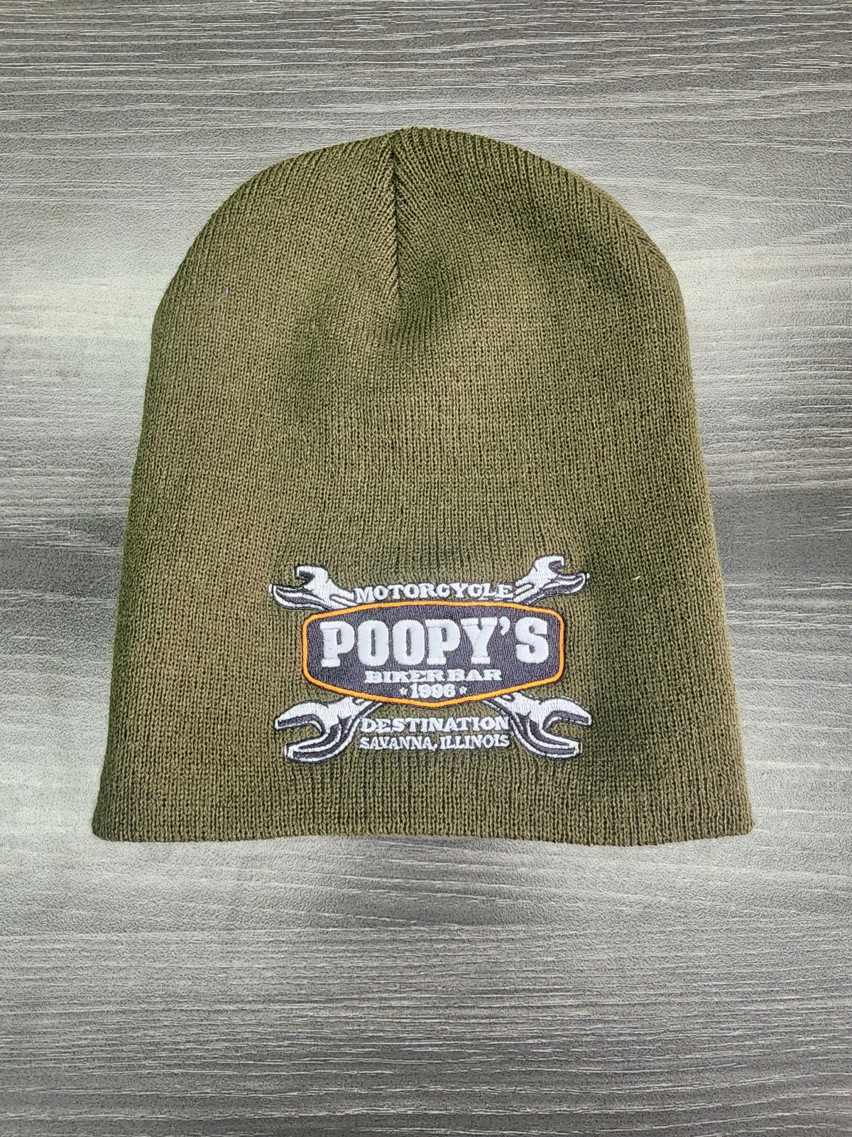 HAT-BEANIE-CROSS/WRENCH-OS-OLIVE