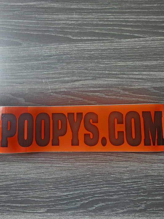 STICKER-POOPYS BUMPER-ORANGE