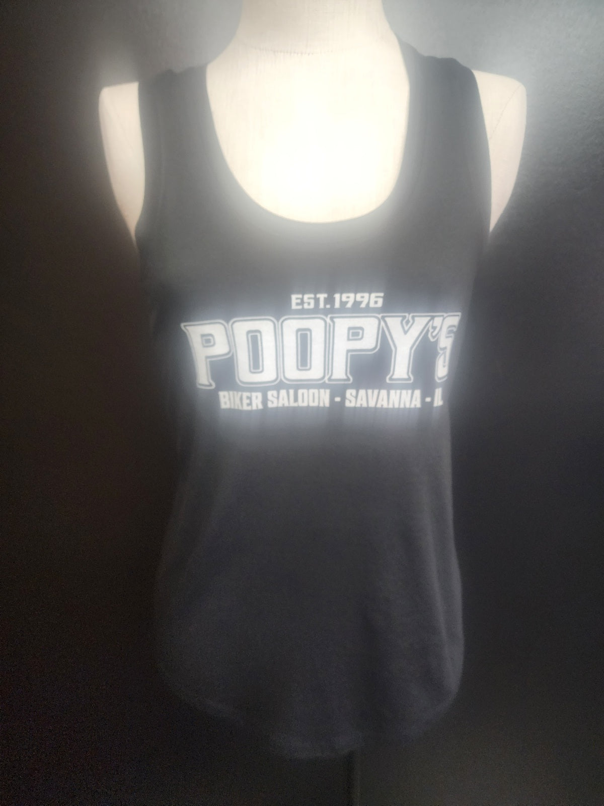 LADIES-SIMPLE TANK-POOPYS BIKER SALOON