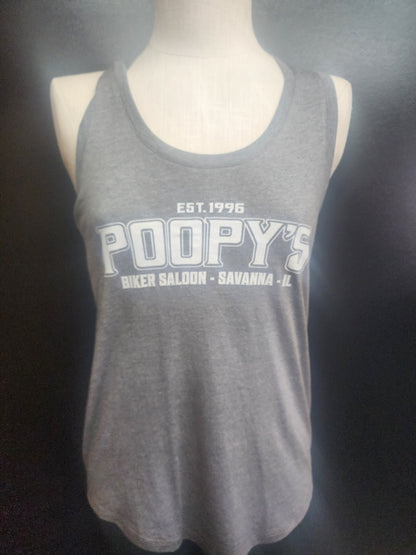 LADIES-SIMPLE TANK-POOPYS BIKER SALOON