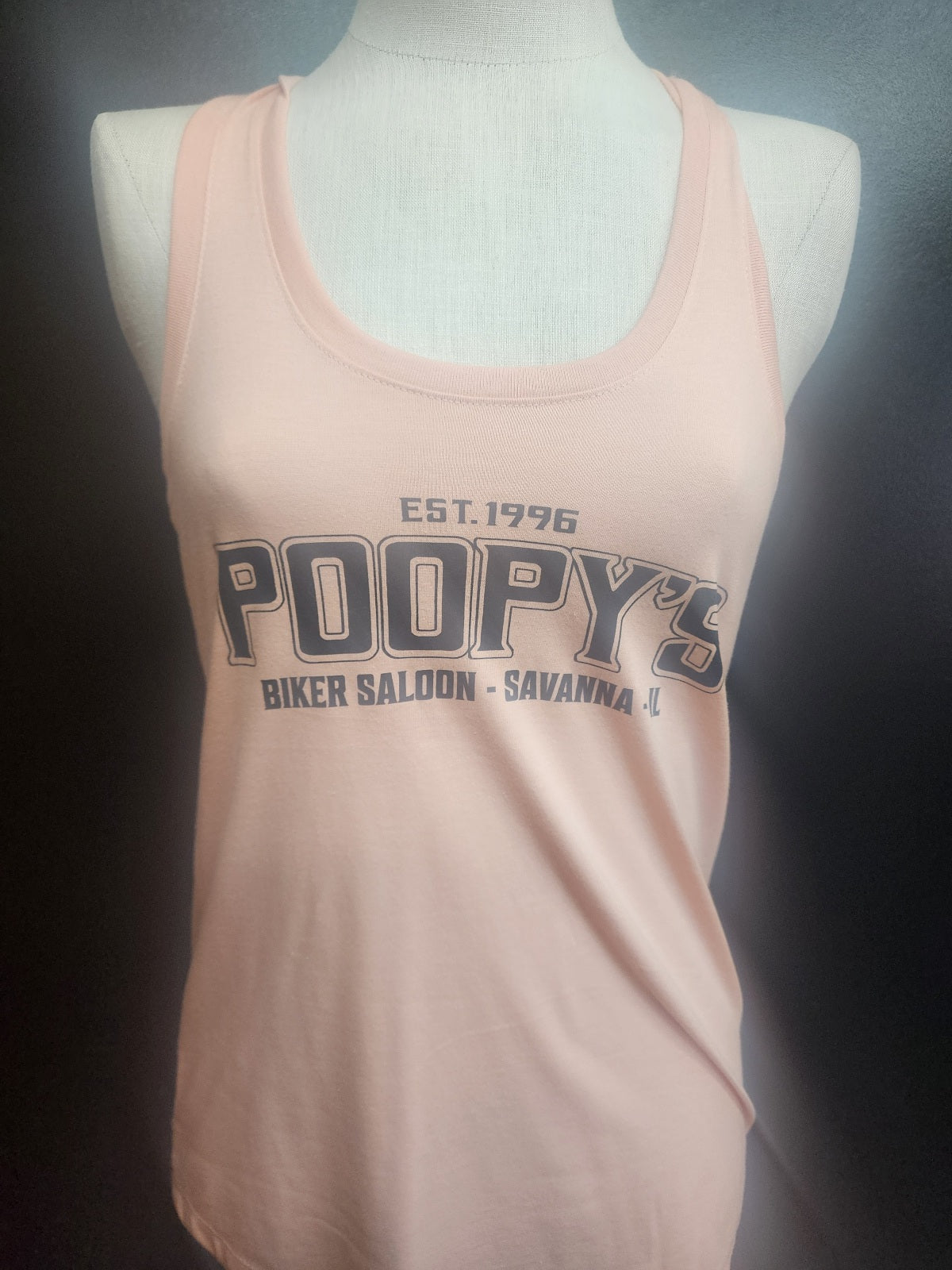 LADIES-SIMPLE TANK-POOPYS BIKER SALOON