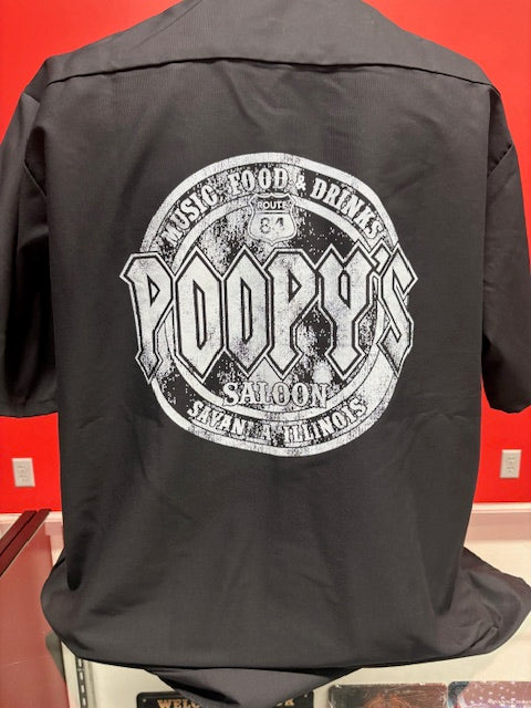 WORK SHIRT BUTTON UP-BLACK