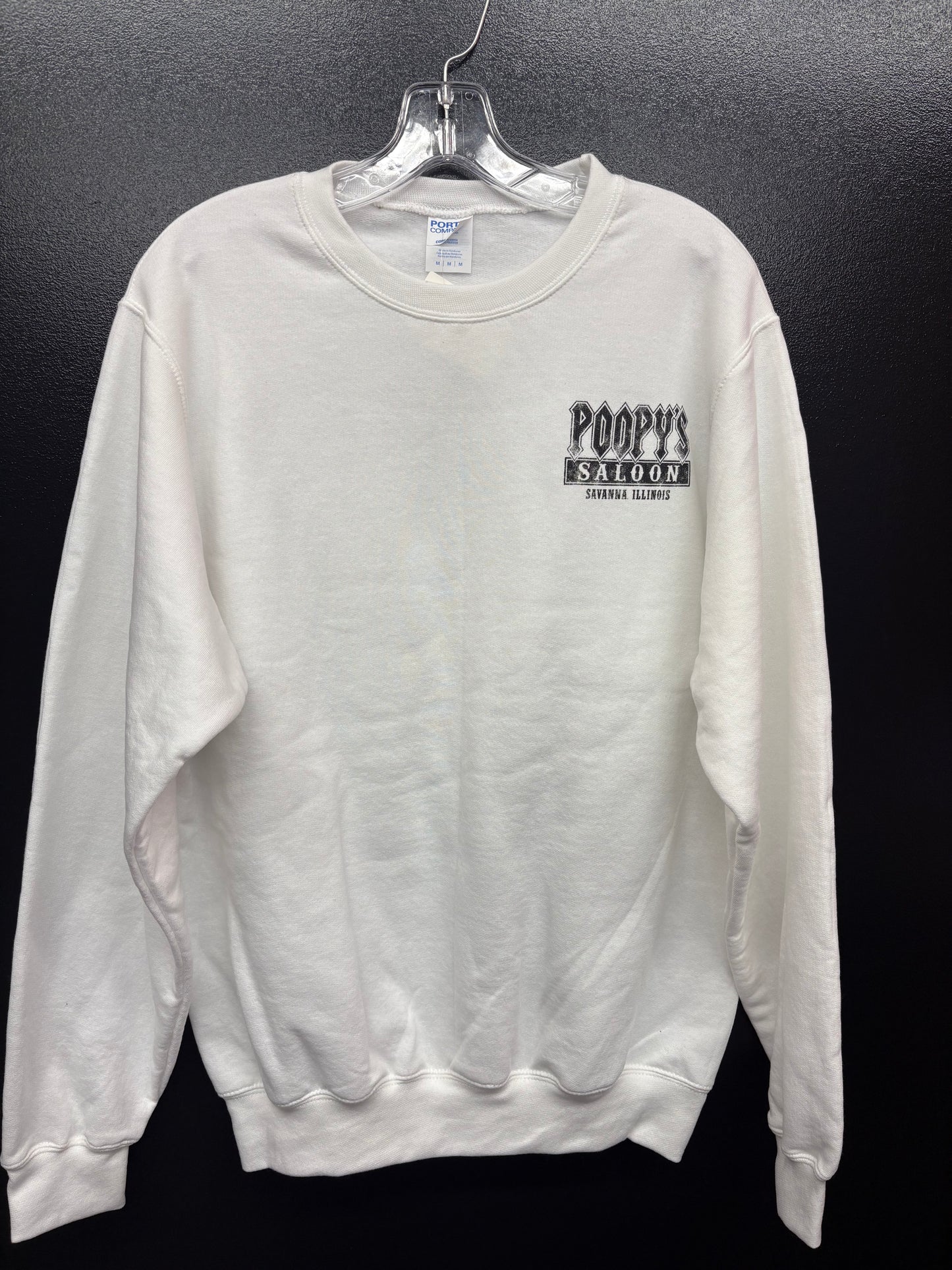 CREW NECK-POOPYS RECTANGLE SALOON-WHITE