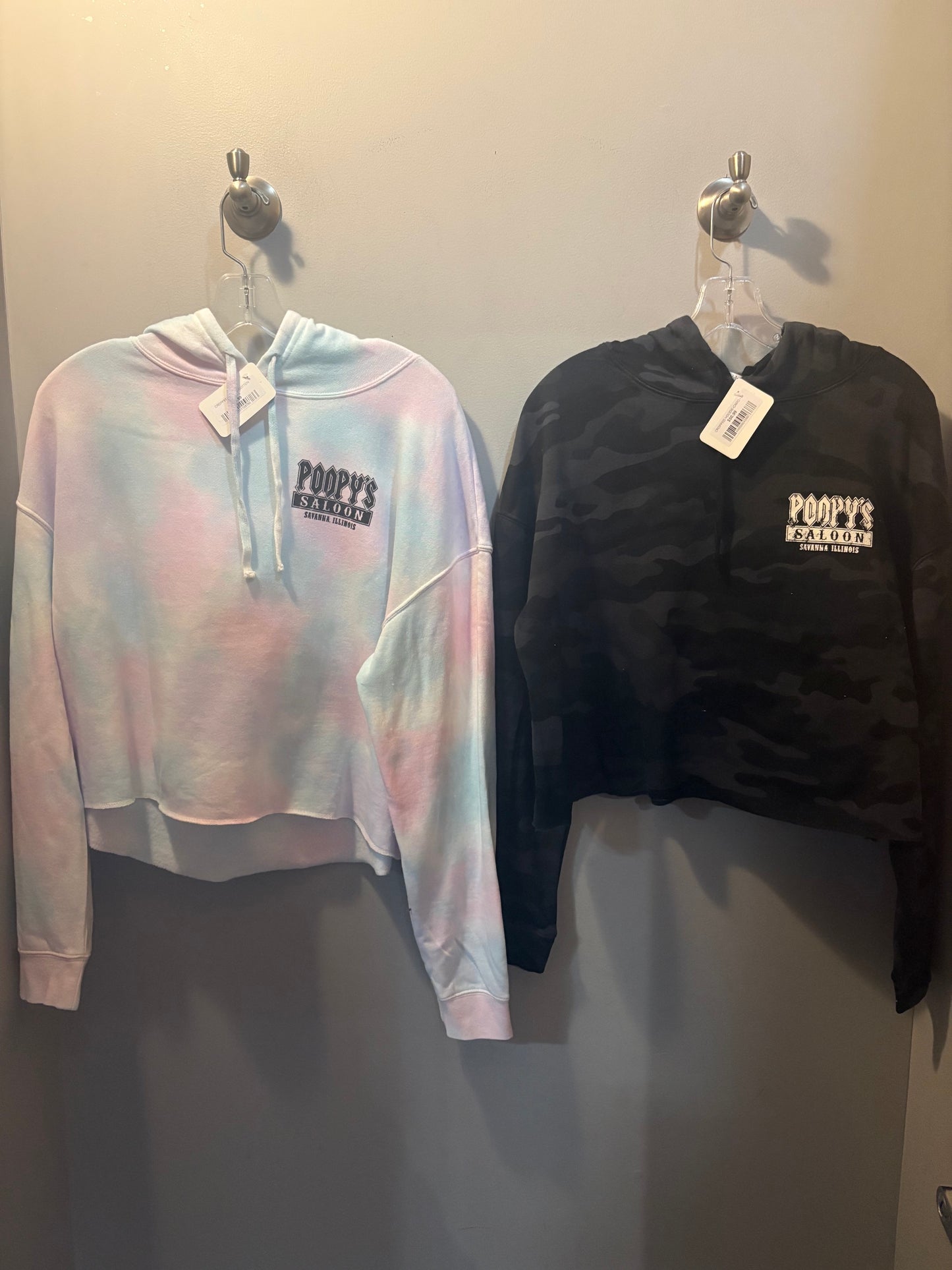 LADIES-CROPPED HOODIE SALOON