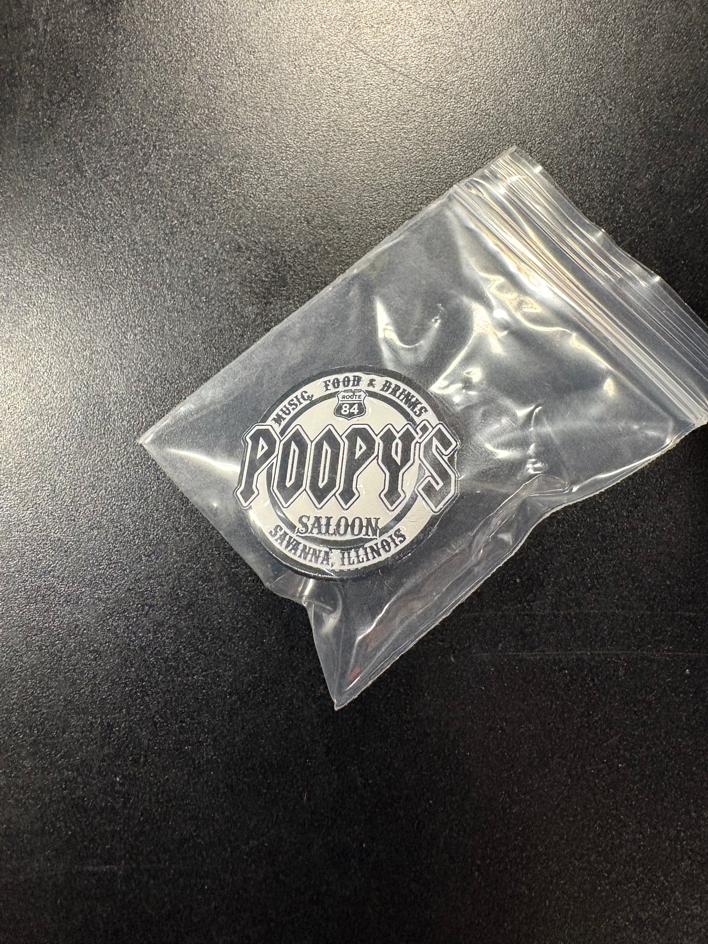 LABEL PIN-POOPY'S SALOON