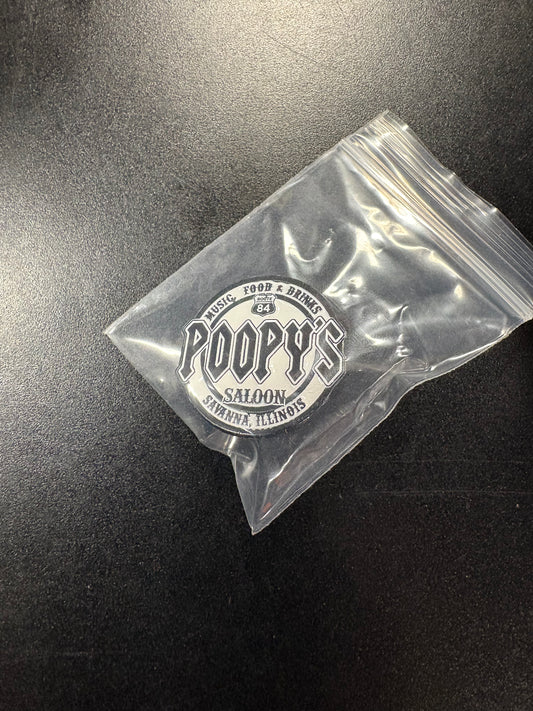 LABEL PIN-POOPY'S SALOON