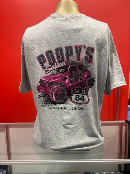 T-SHIRT-CHEETA JEEP-GRAY