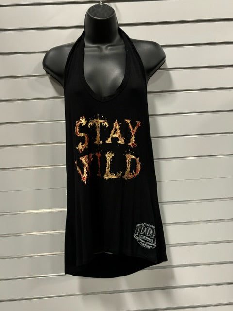 CLEARANCE-STAY WILD HALTER-BLACK